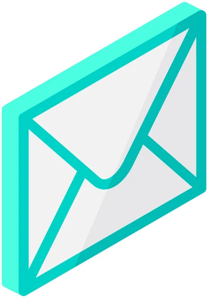 Umschlagschild Weiß Schließen Kommunikation Mail Konzept Informationsübermittlung Online Chatten Internet — Stockvektor