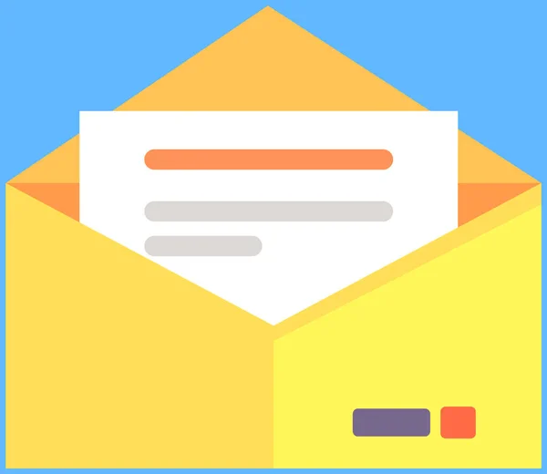 Posta Iletişimi Mesajlaşma Posta Pazarlama Kampanyası Zarf Harf Kağıt Belge — Stok Vektör