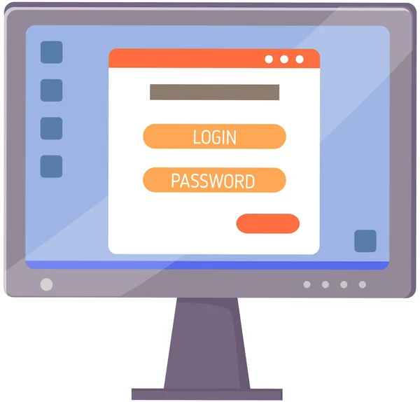 Gestion Des Accès Autoriser Authentification Logicielle Login Form Password System — Image vectorielle
