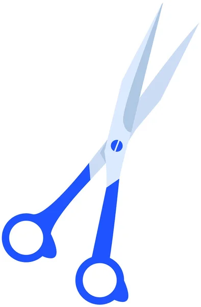 Парикмахерские Ножницы Острыми Лезвиями Дополнительной Ручкой Удержания Парикмахерский Инструмент Символ — стоковый вектор