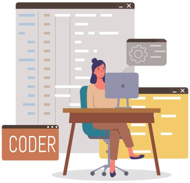 Program mühendisliği ve kodlama. Bilgisayar üzerinde web geliştirme üzerine çalışan programcılar. php, javascript, piton ve diğer dillerde betik kodlama ve programlama kavramı. Yazılım geliştiricileri