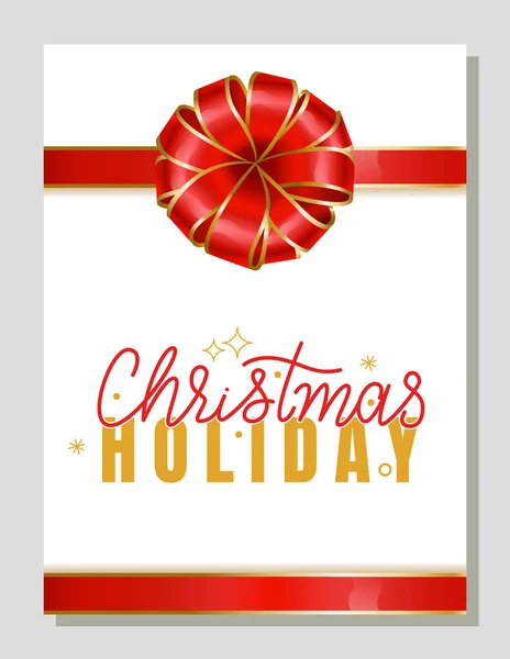 Vacances Noël Carte Postale Voeux Carte Cadeau Félicitations Pour Les — Image vectorielle