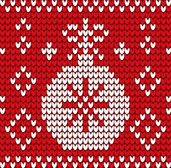 Christmas Ball Row Wallpaper Wool Textile Xmas Embroidery Snow Holiday — Stock Vector