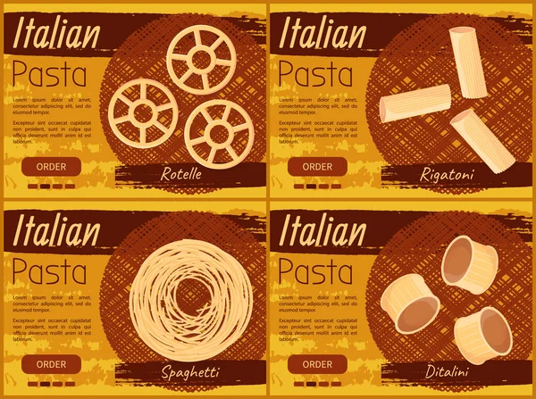 Баннер Кафе Итальянской Национальной Кухни Рекламы Магазине Меню Ресторана Логотип — стоковый вектор