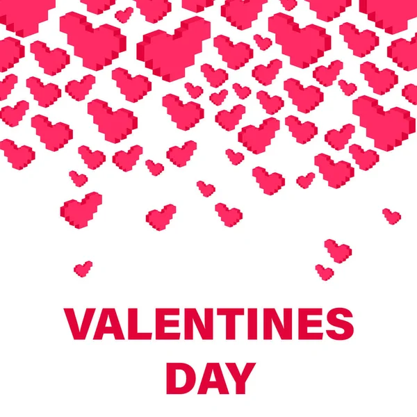 Valentine Day Pixel Concept Gifts Boyfriend Girlfriend Wife Husband Love — стоковый вектор