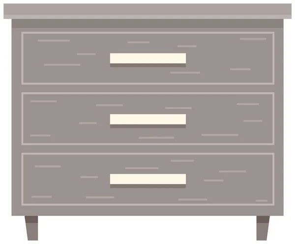 卧室床头柜病媒图解 木制床头柜 卧房平面设计 床头柜 抽屉和架子与白色背景隔离 卡通家具或装饰图标 — 图库矢量图片