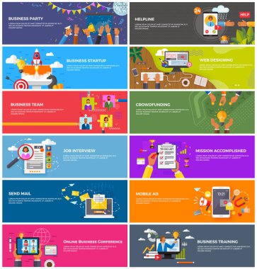 Girişim, eğitim süreci ve başarı unsurları, kitle fonlaması ve yardım hattıyla birlikte iş afişleri asıldı. Çevrimiçi iş konferansı, mobil reklam, iş görüşmesi, web tasarımı, posta gönderme, takım çalışması ve parti