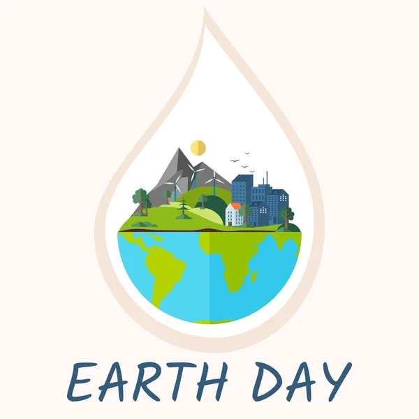 Rette Unseren Planeten Erde Ökologie Öko Umweltschutz Klimawandel Earth Day — Stockvektor