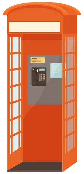 Ікона Payphone Плоскому Стилі Ізольована Білому Тлі Символ Парку Зображення — стоковий вектор