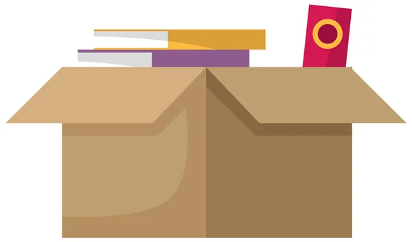 Karton Quadratische Braune Box Lieferung Und Verpackung Von Waren Für — Stockvektor