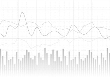 İş bilgisi, sunum için modern konsept, arayüz için arka plan, reklamcılık, metin. Dinamik, diyagramlar, paraboller, geometrik şekiller vektör arkaplanı. Etkileşimli veri çizgisi grafiği