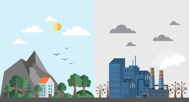 Gezegenimiz Dünya 'yı, ekolojik çevre korumasını, iklim değişikliklerini, 22 Nisan Dünya Günü' nü, vektör amblemli gezegeni kurtarın. Doğanın sunumu, sağlık, dünya ve bitkilerle eko yaşam tarzı