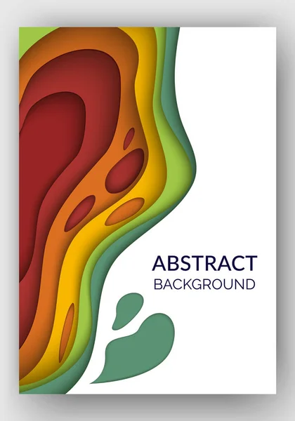 Fond Abstrait Avec Des Ondes Couleur Illustration Art Papier Avec — Image vectorielle
