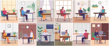 Ofis personeli, iş ve iletişim. Kafa ve astlar. Çeşitli işçiler, menajerler. Farklı seviyelerdeki üst düzey yöneticiler. Ofis çalışanları. İş arkadaşları. Meslektaşlar proje takım çalışmasını tartıştılar