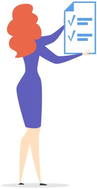 Ay planlama, yapılacaklar listesi, zaman yönetimi konsepti. Yapılacaklar listesi olan bir kadın. Plan tamamlandı, duvar kağıdını tamamladım. İş kadını planlama programı, günlük rutin, zaman çizelgesi