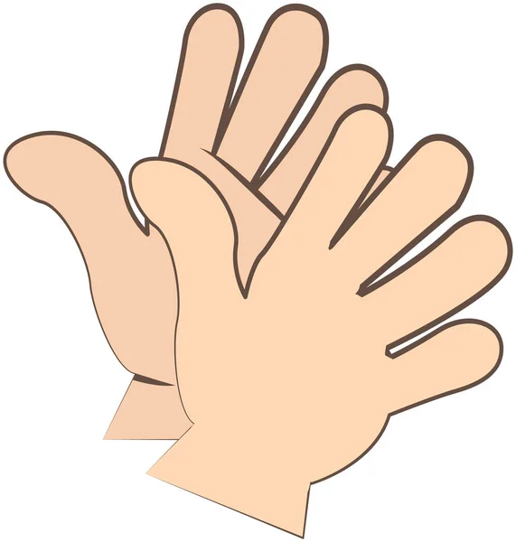 Personliga Händer Klappar Uttryck För Känslor Förvåning Eller Överraskning Applåder — Stock vektor