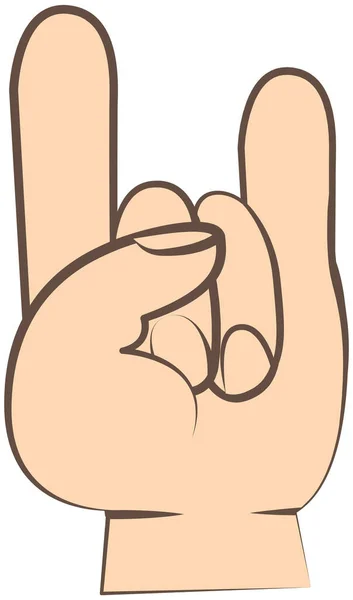 Hand Gesture Rock Sign Wrist Fingers Sign Horns Form Index — Stock Vector