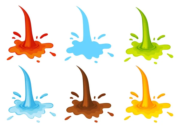Water Juice Splash Liquide Vector Illustration Dripped Droplet Moment Frozen — Stock Vector