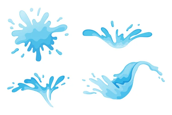 Water Sap Spatten Vloeibaar Vector Illustratie Druppeldruppel Microverhaal Van Zwaartekracht — Stockvector