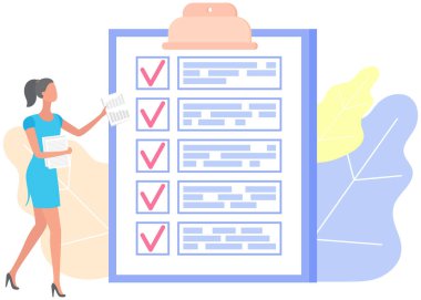 Ay çizelgesi, yapılacaklar listesi, zaman yönetimi konsepti. Kadın plan yapmak ve plan yapmak için yakın duruyor. Plan tamamlandı, görev tamamlandı, zaman çizelgesi. Bayan kontrol listesi planlamada çalışıyor.