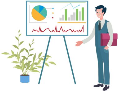 Ofis çalışanları. Vektör çizimi. Çalışan bir çalışan pozitif iş kültürü ve takım ruhuna katkıda bulunur. Bir ofis yöneticisi, ekibini başarıya ulaşmak için motive eder ve güçlendirir.