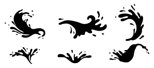 Жидкость Воды Сока Векторная Иллюстрация Капля Черного Дистиллированного Изображения Жидкой — стоковый вектор