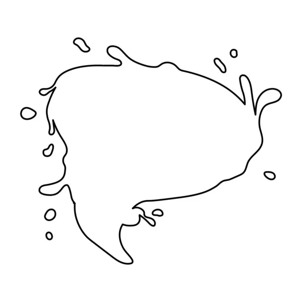 Жидкость Воды Сока Одна Линия Контура Вектор Иллюстрация Волна Форма — стоковый вектор