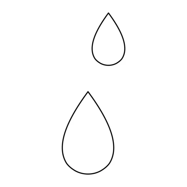 Water Juice Splash Liquide One Line Stroke Outline Vector Illustration — Stock Vector