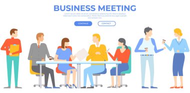 Ofis çalışanı. Vektör çizimi. Büro çalışanları arasındaki işbirliği verimliliğin ve verimliliğin artmasına yol açar.