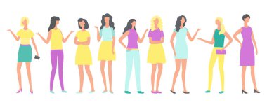 İnsanlar konuşuyor. Vektör çizimi. Konseptten bahseden insanlar aktif ve özenli dinleme duyurularının önemini vurguluyor.