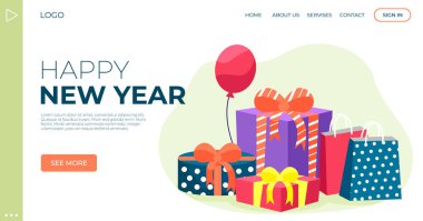 Mutlu yıllar. Vektör çizimi. Yürekten selamlarınızı kişiselleştirilmiş Yeni Yıl Kartlarıyla paylaşın. Yeni Yıl Arifesi 'ni şatafatlı bir şekilde kutlayın.