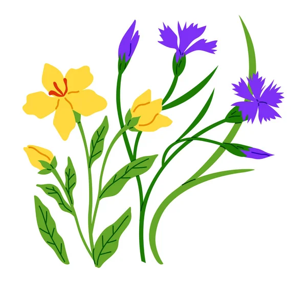 Spring Flower Vector Illustration Bloomy Atmosphere Created Spring Flowers Enchanting — Stock Vector