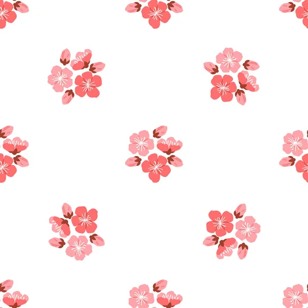 Sakura模式矢量图解 无缝Sakura图案的概念庆祝了人类与自然世界的深刻联系装饰元素包含了重复Sakura图案 — 图库矢量图片