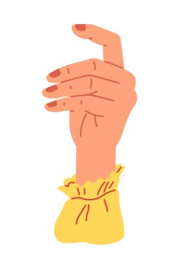 Eller vektör illüstrasyonu. El kol hareketleri iletişimin önemini vurguladı. Çevik parmaklar zahmetsizce gitar çaldı. Seyircilerin coşkusunu gösterdi.