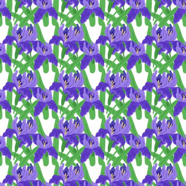 Kusursuz desenli çiçek vektör çizimi. Kusursuz desenli çiçekler dizayn etmek için dekoratif süsleme eklediler. Kusursuz desenli flora, insanlar ve doğa arasındaki uyumlu ilişkiyi sembolize ediyordu.
