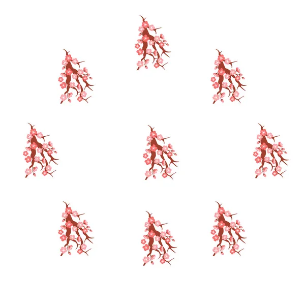 Sakura Mönster Vektor Illustration Det Sömlösa Sakuramönsterkonceptet Utforskade Samhörigheten Mellan — Stock vektor