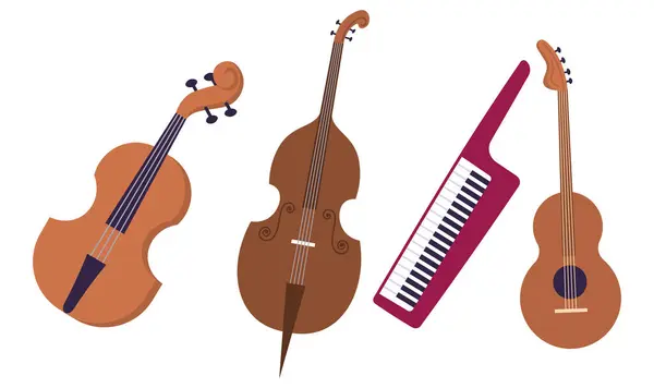 Musical Instruments Vector Illustration World Music Day Celebrates Global Tapestry — Stock Vector