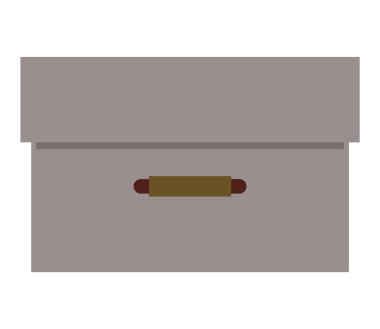 Vector womans klasik gri renkli debriyaj ve metal kopçası beyazda izole. Klasik yorgan kapağı torbası. Küçük deri, zarif bir çanta. Modern dikdörtgen akşam çantası. İç tasarım için kutu