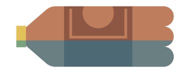 Çöp vektörü illüstrasyonu. Çevre koruma, çevre kirliliğini önlemek için sorumlu atıkları içerir. Çöp, metaforik olarak ekosistemlerimizde birikmiş olan atıkları temsil eder.