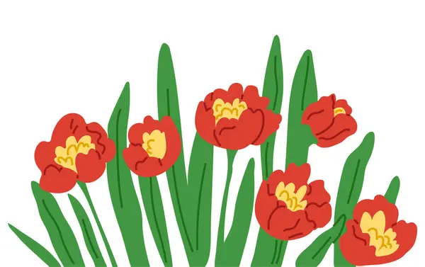 Spring Flower Vector Illustration Floral Arrangements Captured Essence Springs Natural — Stock Vector