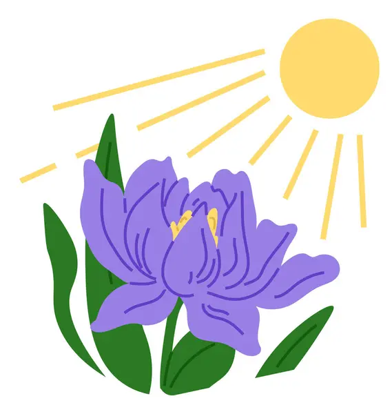 Spring Flower Vector Illustration Spring Flower Concept Embodied Spirit Growth — Stock Vector