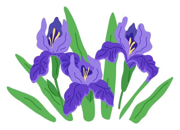 Spring Flower Vector Illustration Flowered Landscape Evoked Sense Joy Wonder — Stock Vector