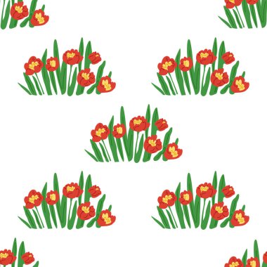 Çiçek desenli vektör çizimi. Çiçekli tasarım odaya zarafet kattı. Çiçekli perdeler uzaya tazelik getirdi. Bahçedeki çiçekli bitkiler renkli ve gür bir renk yarattı.