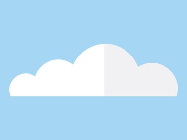 Bulut vektör çizimi. Kabarık bulutlar toplandıkça, hava değişiminin işareti olan meteoroloji dinamik atmosferi keşfeder, bulut oluşumlarını inceler.