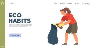 Eko aktivizm vektör illüstrasyonu. Eko aktivizm metaforu danstır, isim olarak koreografi adımları atılır çevre koruma kirlilikleri geri çekilme eko aktivistleri tarafından söylenir,