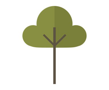 Ağaç vektör çizimi. Mevsimsel değişiklikler dış görünümdeki dinamik dönüşümü getirir. Ağaç gövdesi tüm ağaç yapısı iklim koşulları için istikrar ve destek sağlar.