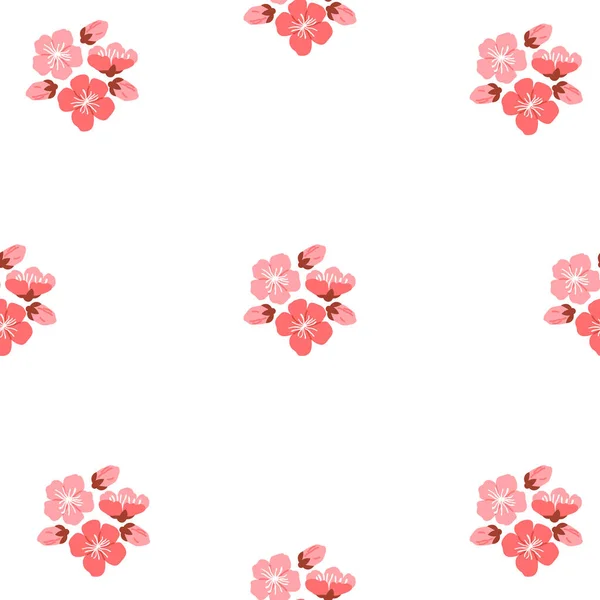 Sakura模式矢量图解 无缝Sakura图案的概念庆祝自然 物质和精神领域相互交织 装饰元素包含重复Sakura图案 — 图库矢量图片