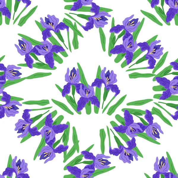 Illustration Vectorielle Motif Fleur Ornementation Complexe Présentait Des Motifs Floraux — Image vectorielle