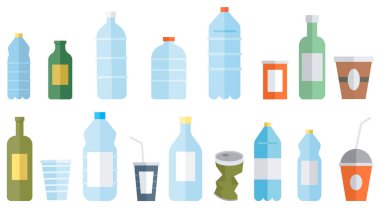 Çöp vektörü illüstrasyonu. Geri dönüşümsüz materyaller büyüyen sorunlu atık oluşumuna katkıda bulunur Ekolojik sorumluluk sürdürülebilir biçimde atıkların çürümesini içerir