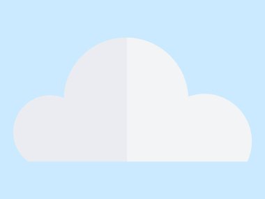 Bulut vektör çizimi. Pofuduk bulutlar cenneti süsler, sürekli değişen bulutsal atmosfer değişimlerine katkıda bulunur doğal ve dinamik bulut oluşumları